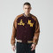 Custom Vintage Embroidery Baseball Jacket | Lettered Print | Patchwork Fabric | Support OEM/ODM