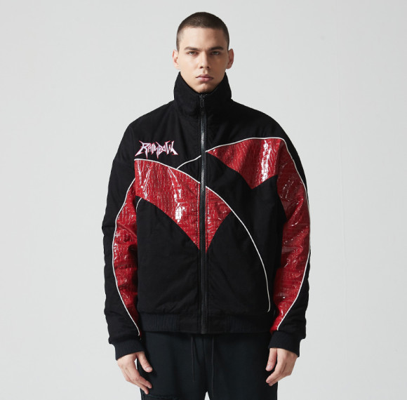 Custom Vintage Patchwork Varsity Jacket | Lettered Print | Patchwork Fabric | Support OEM/ODM