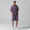 Custom Vintage Washed Hoodies and Shorts Sets | Letter Print  | Knitted Blended Fabric | OEM & ODM