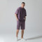 Custom Vintage Washed Hoodies and Shorts Sets | Letter Print  | Knitted Blended Fabric | OEM & ODM