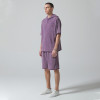 Custom Vintage Washed Hoodies and Shorts Sets | Letter Print  | Knitted Blended Fabric | OEM & ODM