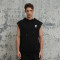 Custom Oversized Embroidery Sleeveless Hoodie | Skull Printed | 250G Cotton Fabrics | OEM/ODM