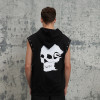 Custom Oversized Embroidery Sleeveless Hoodie | Skull Printed | 250G Cotton Fabrics | OEM/ODM