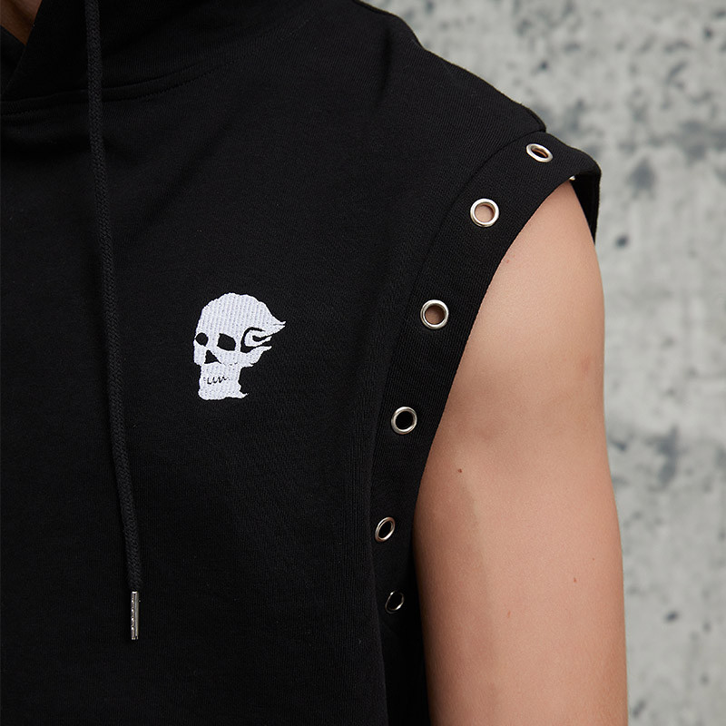 Custom Embroidery Sleeveless Hoodies