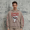 Custom Retro Street Skull Print Long Sleeve Hoodie | Skull Printed | 380G Cotton Fabrics | OEM/ODM