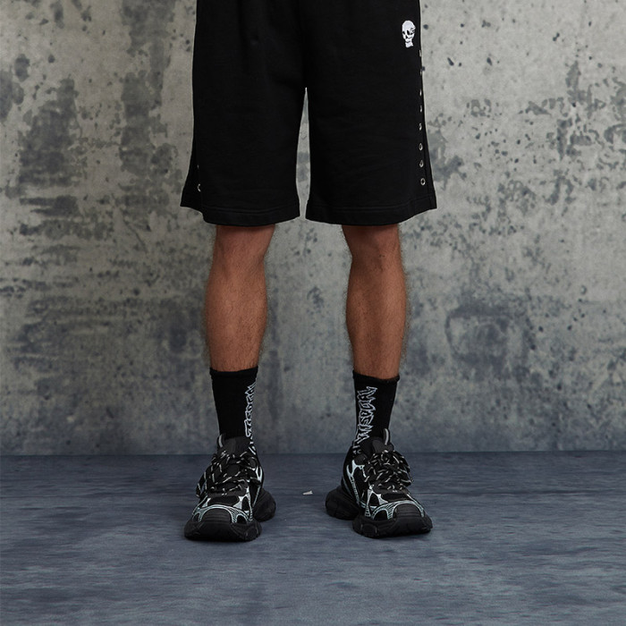 Custom Vintage Embroidery Shorts | Skull Print | 250G 100% Cotton Fabric | OEM/ODM