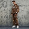 Custom Camouflage Cropped Hoodies & Sweatpants | Letter Print  | 100% Cotton Fabric | OEM & ODM