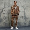 Custom Camouflage Cropped Hoodies & Sweatpants | Letter Print  | 100% Cotton Fabric | OEM & ODM