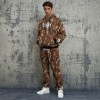 Custom Camouflage Cropped Hoodies & Sweatpants | Letter Print  | 100% Cotton Fabric | OEM & ODM