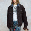 Custom Vintage Washed Cotton-Padded Jacket | Washed-out Effect | Blended Denim Fabric | OEM/ODM