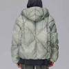 Custom Vintage Thick Puffer Jacket | Pleated Diamond Pattern | Dyed Woven Fabric | OEM/ODM