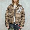 Custom Vintage Cropped Puffer Jacket | Portrait Print | Camouflage Woven Fabric | OEM/ODM