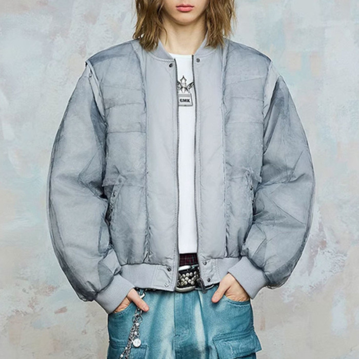 Custom Vintage Bomber Puffer Jacket | Camouflage Print | Camouflage Woven Fabric | OEM/ODM