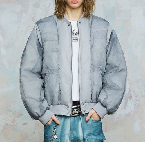 Custom Vintage Bomber Puffer Jacket | Camouflage Print | Camouflage Woven Fabric | OEM/ODM