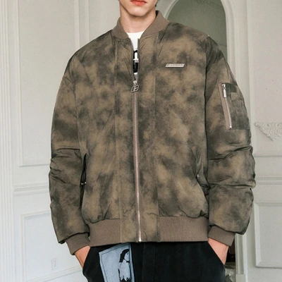 Custom Vintage Bomber Cotton Jacket | Camouflage Print | Camouflage Woven Fabric | OEM/ODM