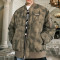 Custom Vintage Bomber Cotton Jacket | Camouflage Print | Camouflage Woven Fabric | OEM/ODM