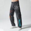 Custom Vintage Washed Jeans | Letter Printed | 100% Cotton Denim Fabric | OEM/ODM
