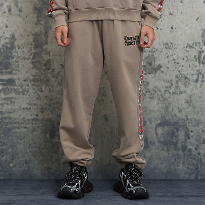 Custom Vintage Sporty Pants | Washed & Embroidery | 100% Cotton Knitted Fabric | OEM/ODM Service