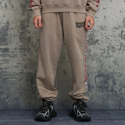 Custom Vintage Sporty Pants | Washed & Embroidery | 100% Cotton Knitted Fabric | OEM/ODM Service