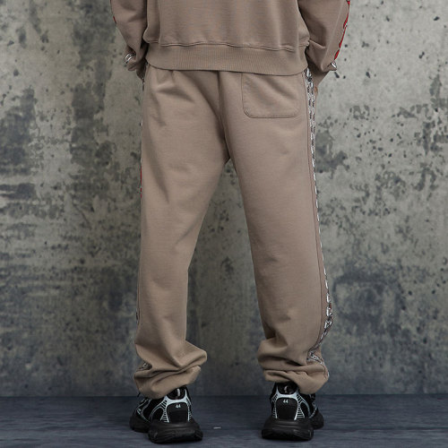 Custom Vintage Sporty Pants | Washed & Embroidery | 100% Cotton Knitted Fabric | OEM/ODM Service