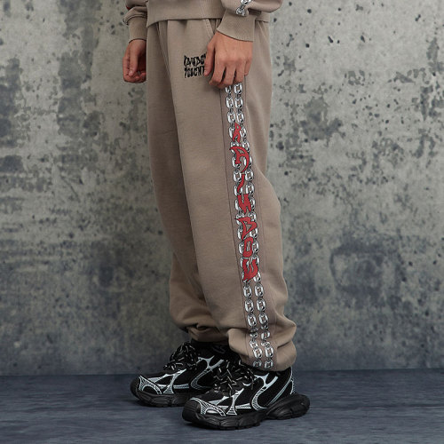 Custom Vintage Sporty Pants | Washed & Embroidery | 100% Cotton Knitted Fabric | OEM/ODM Service