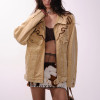 Custom Vintage Cropped Denim Jacket | Washed & Embroidery Print | 100% Cotton Denim Fabric | OEM Jacket