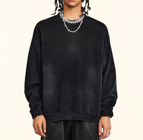 Custom Vintage Oversized Fleece Hoodie | Color Gradient Effect | Blended Fleece Fabric | OEM/ODM