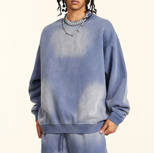 Custom Vintage Oversized Fleece Hoodie | Color Gradient Effect | Blended Fleece Fabric | OEM/ODM