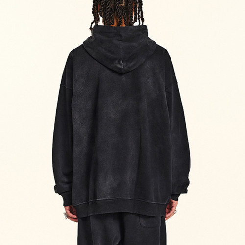 Custom Washed Oversized Hoodie | Sun Dried & Letter DTG Print & Knitted | OEM/ODM