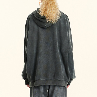 Custom Vintage Washed Oversized Hoodie | Sun Dried & DTG Print | 370G Knit Fabric | OEM/ODM