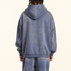 Custom Vintage Thick Oversized Hoodie | Sun Dried & DTG Print | 332G Knit Fabric | OEM/ODM