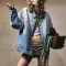 Custom Vintage Washed Denim Jacket | Floral Embroidery Print | Washed Denim Fabric | Support OEM/ODM