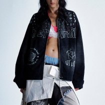 Custom Vintage Detroit Jacket | Sun Faded & DTG Print | Canvas Fabric | OEM Jacket