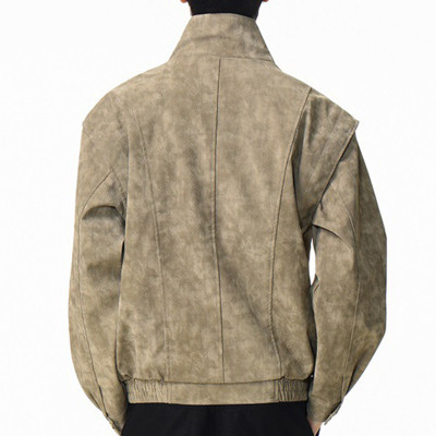 Custom Vintage Leather Jacket | Washed | Leather Fabric | Support OEM/ODM