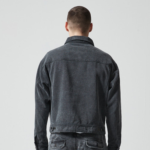 Custom Vintage Washed Denim Jacket | Washed & DTG Print | 100% Cotton Denim Fabric | OEM/ODM