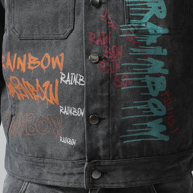 Custom Vintage Washed Denim Jacket