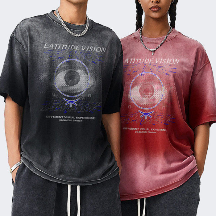 Custom Vintage Washed T-shirt | Washed & DTG & Distressed | 100% Cotton 300grams | OEM/ODM T-shirts