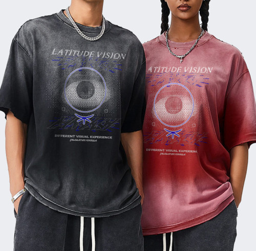 Custom Vintage Washed T-shirt | Washed & DTG & Distressed | 100% Cotton 300grams | OEM/ODM T-shirts