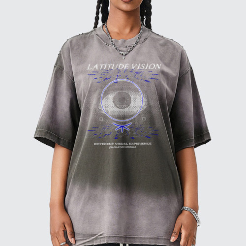 Custom Vintage Washed T-shirt | Washed & DTG & Distressed | 100% Cotton 300grams | OEM/ODM T-shirts