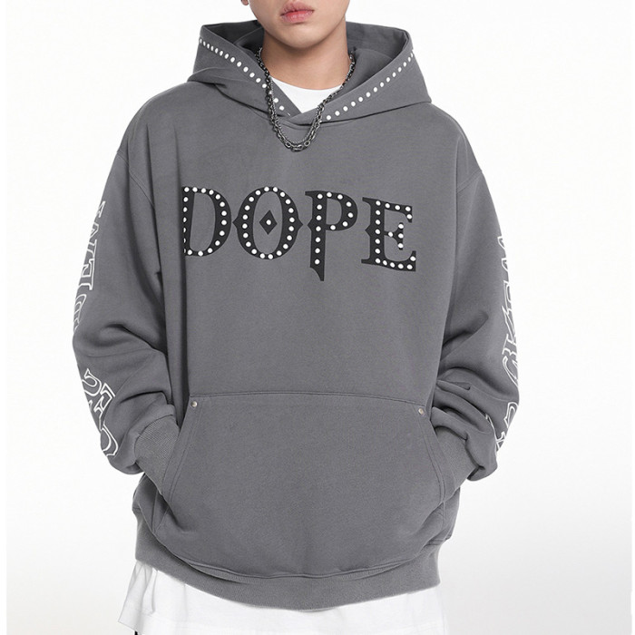 Custom Vintage Boxy Hoodie | Washed & Puff Print | Blended Fabric | OEM/ODM