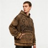 Original Design Brown Water Washed Vintage Hoodies | Direct Spray Print | Frayed Edge | Support OEM
