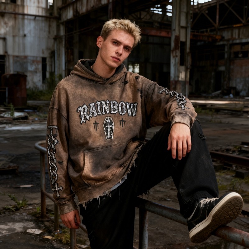 Washed Cotton Pullover Hoodies