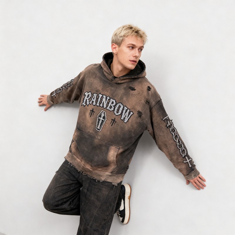 Washed Cotton Pullover Hoodies