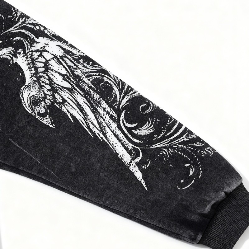 Streetwear Washed Vintage Zip-up Hoodies