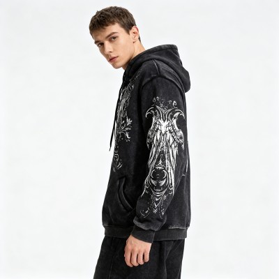 Streetwear Washed Vintage Zip-up Hoodies | Vintage Street Style | Custom Streetwear Manufacturer |Support OEM