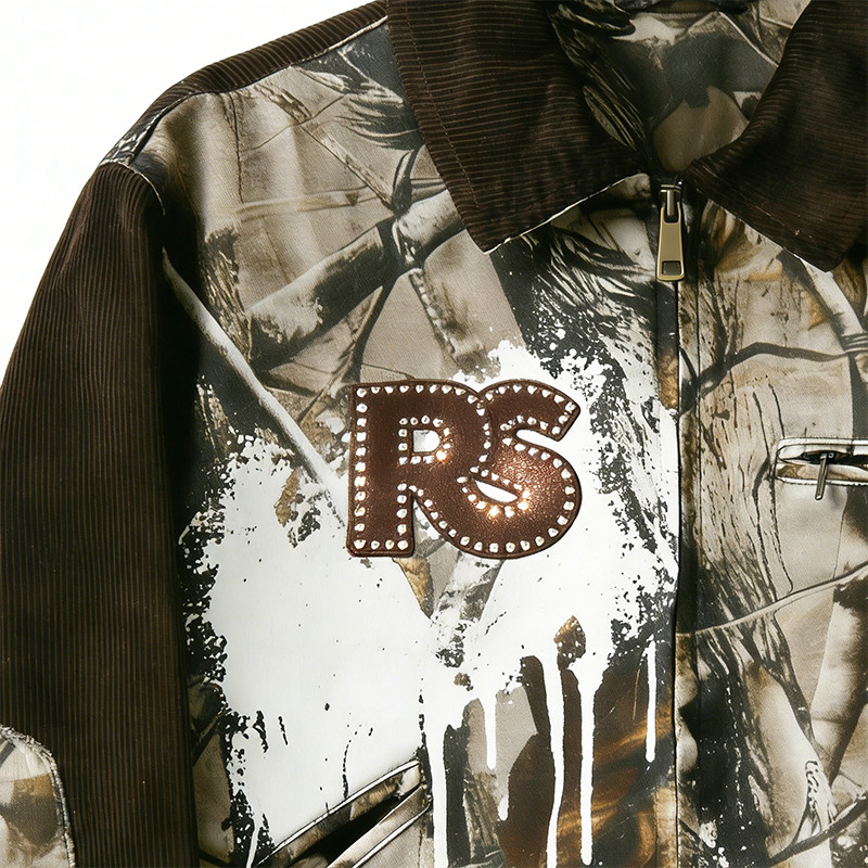 Vintage Embroidery and Distressed Coach Jacket