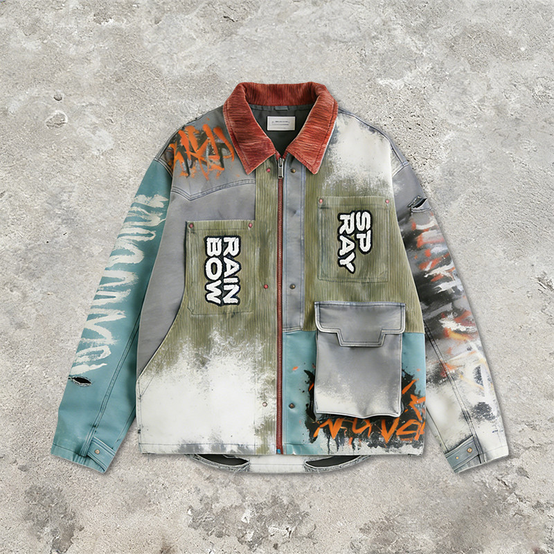 Vintage Washed Spray Workwear Jacket