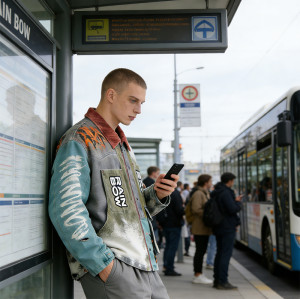 Custom Vintage Washed Spray Patchwork Workwear Jacket | Rivet & Rhinestone | OEM Jacket