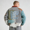 Custom Vintage Washed Spray Patchwork Workwear Jacket | Rivet & Rhinestone | OEM Jacket