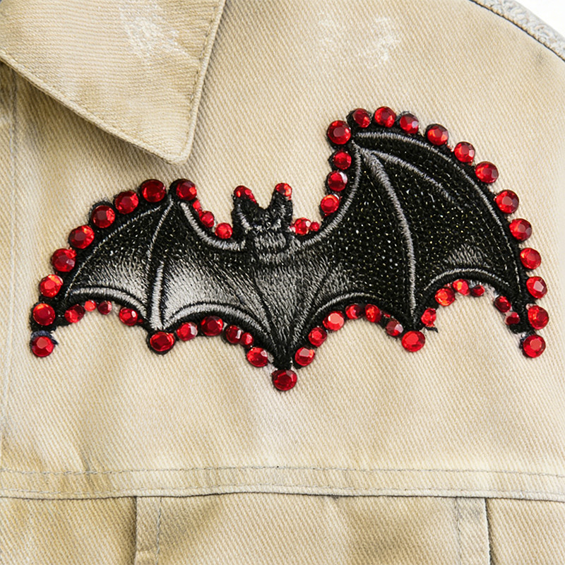  Vintage Distressed Patchwork Workwear Jacket